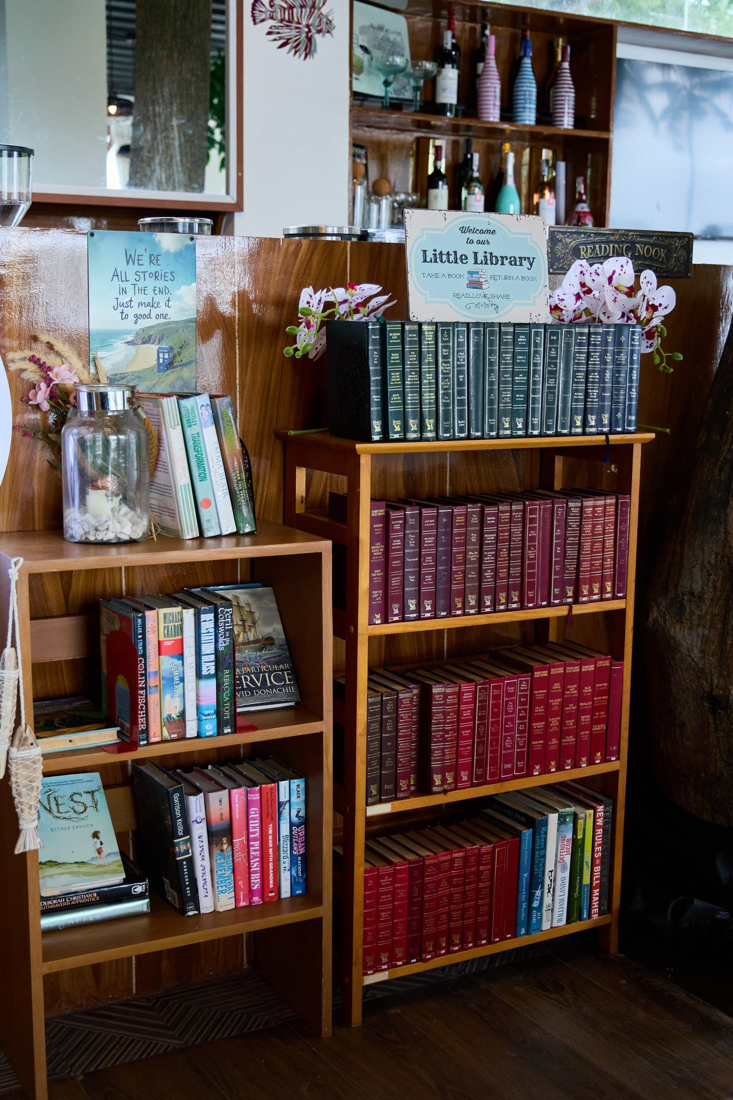 The G Bistro little library and reading nook
