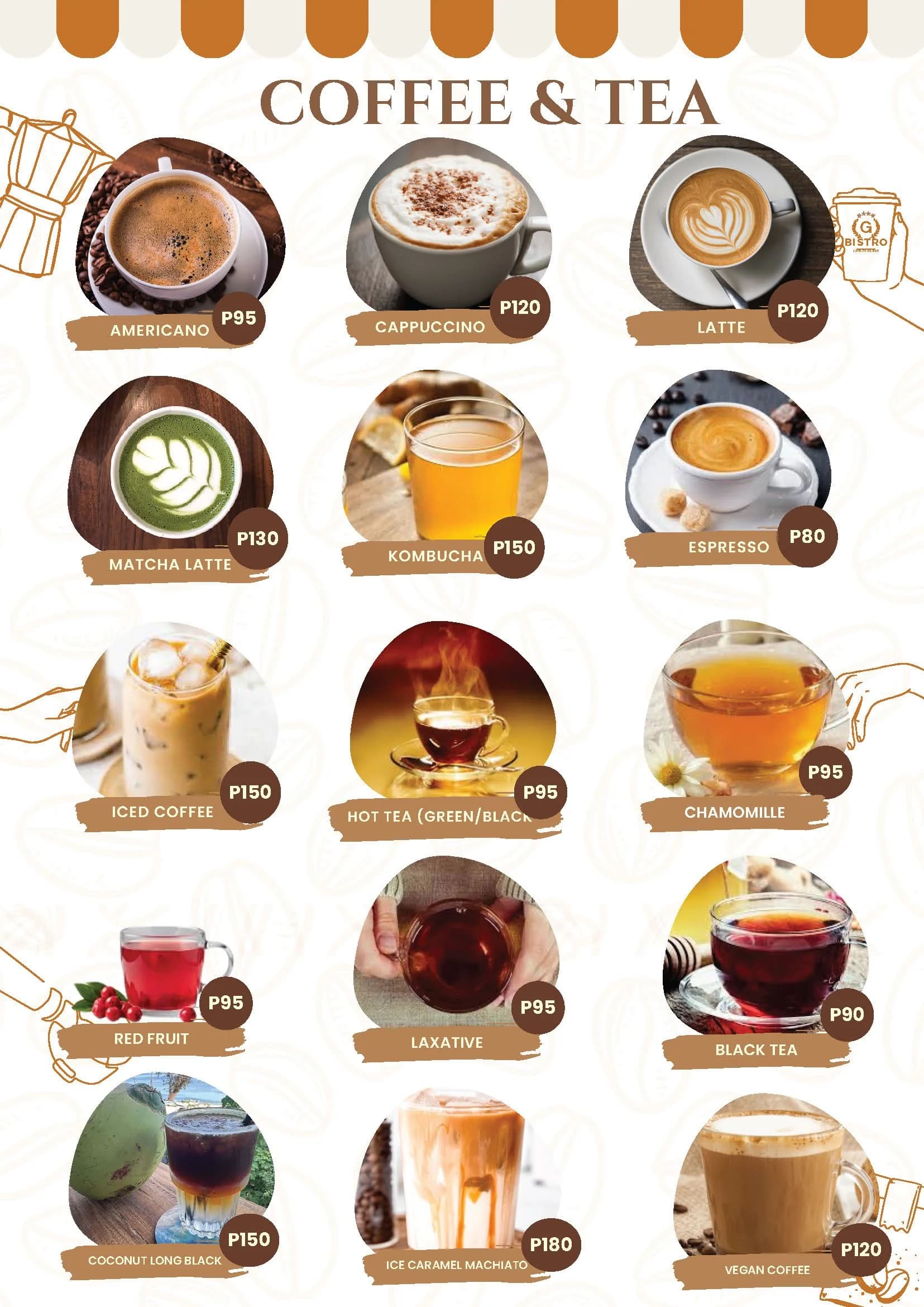 G Bistro menu — page 9