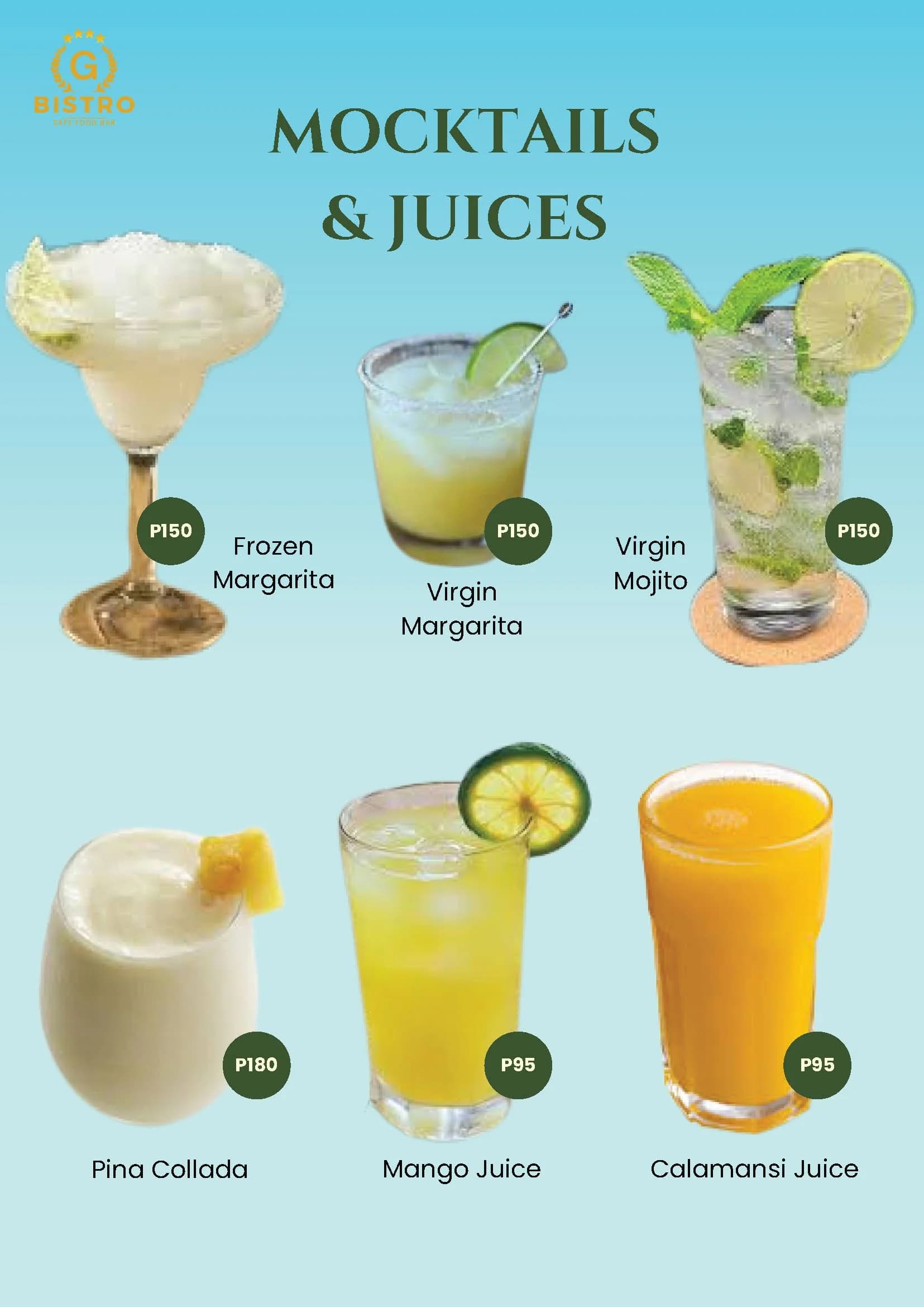 G Bistro menu — page 12
