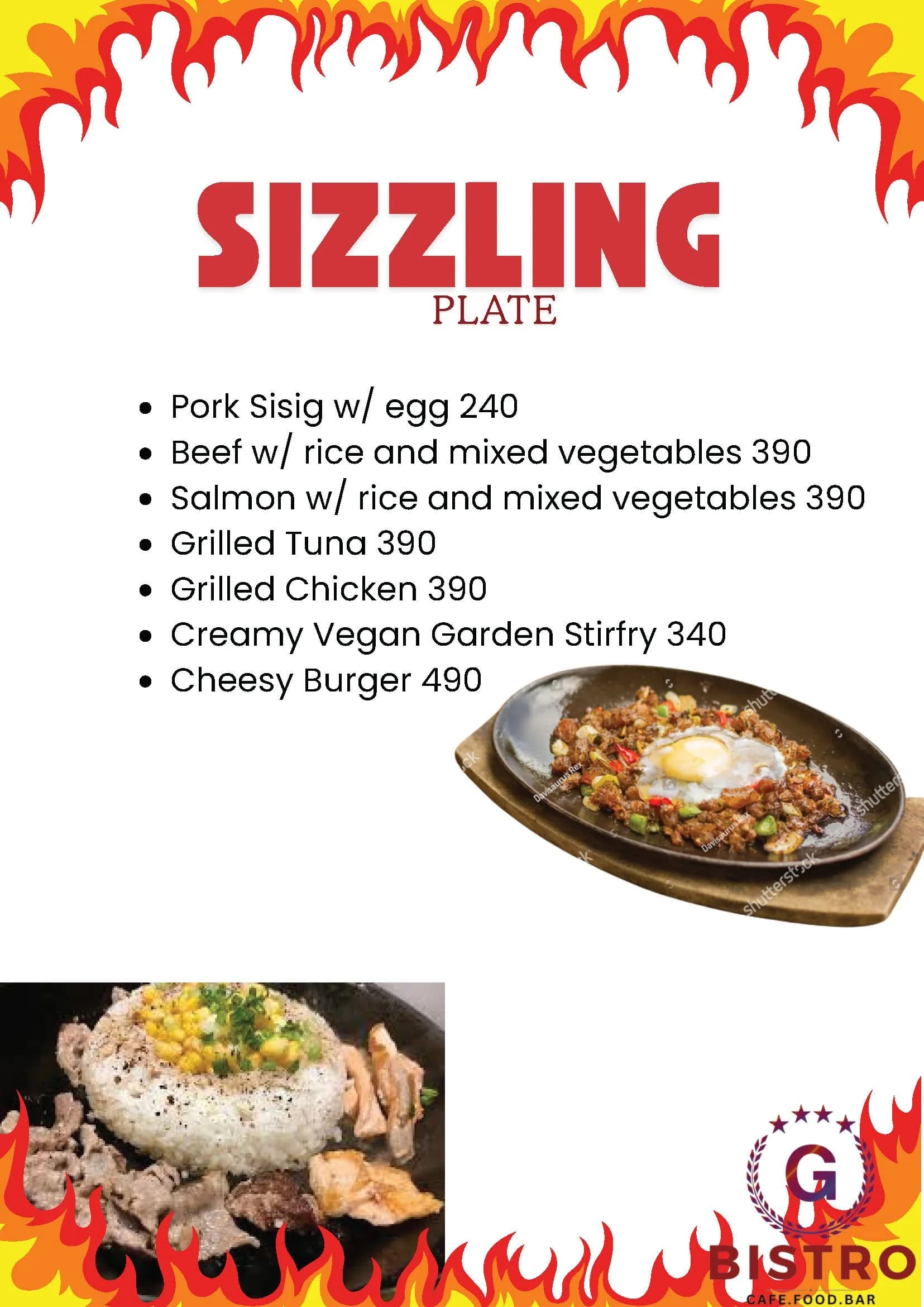 G Bistro menu — page 7